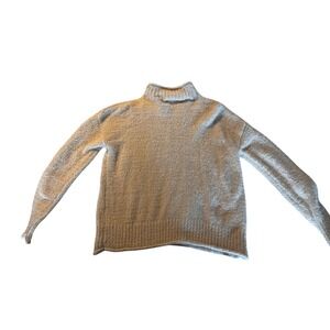 Rachel Zoe Turtleneck Sweater Light Beige Cozy Knit Pullover Women